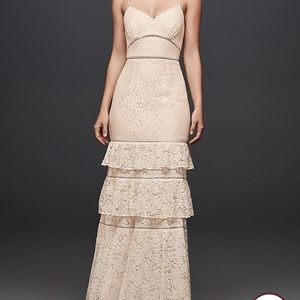 Tiered lace gown